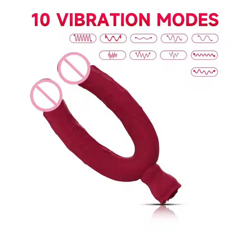 Double Ended Flexible Realistic Vibrating Dildo - Image 3