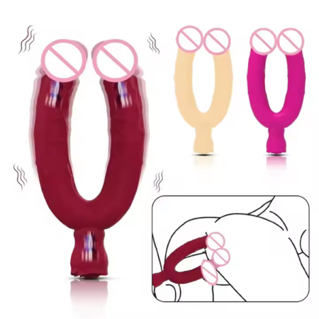 Double Ended Flexible Realistic Vibrating Dildo