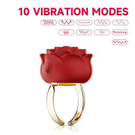 Mini Wearable Rose Finger Ring Vibrator