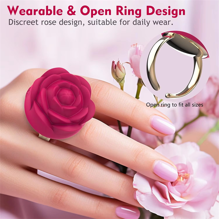 Mini Wearable Rose Finger Ring Vibrator - Image 4