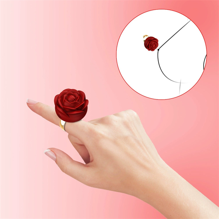 Mini Wearable Rose Finger Ring Vibrator