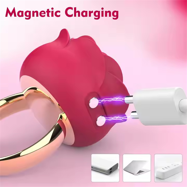 Mini Wearable Rose Finger Ring Vibrator - Image 6