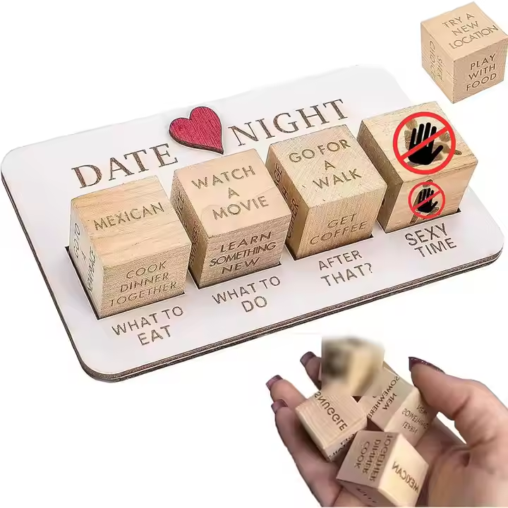 Wooden Dice Date Night Dice for Couples - Image 3