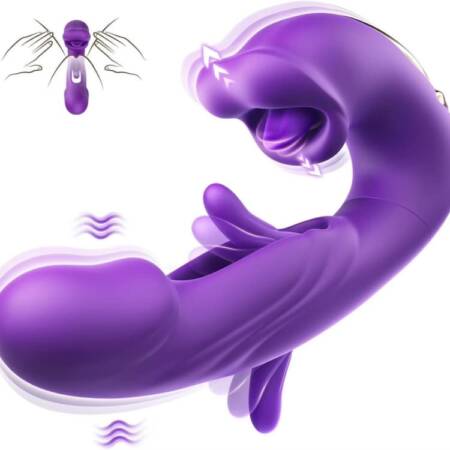 G-Spot Vibrator Sex Toy with 7 Flapping & 5 Licking