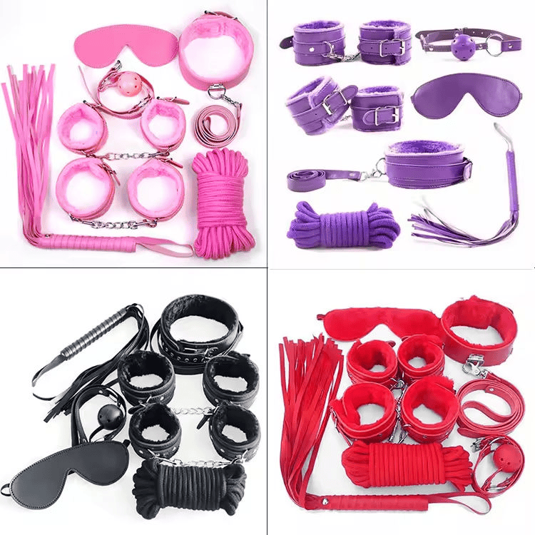 7-Piece PU Leather Bondage SM Set for Couples - Image 2