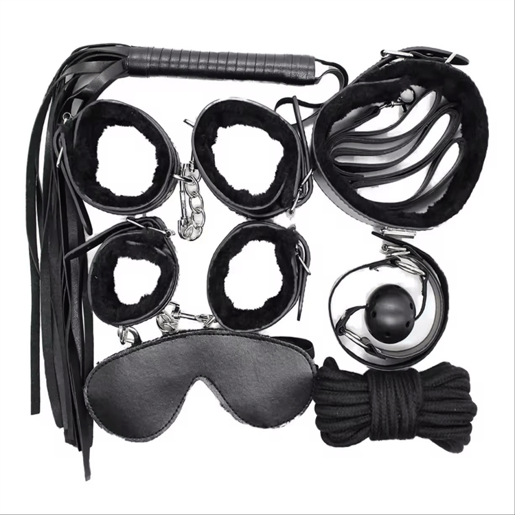 7-Piece PU Leather Bondage SM Set for Couples
