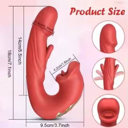 G-Spot Vibrator Sex Toy with 7 Flapping & 5 Licking