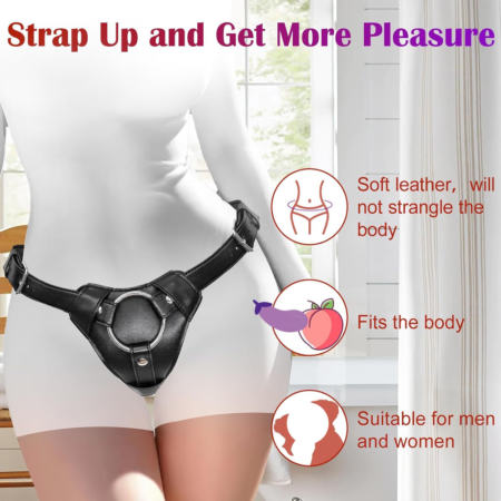 Adjustable Leather Harness Hollow Strap Pants