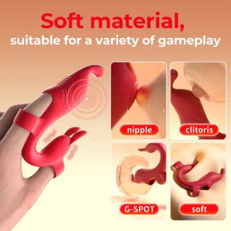 Double-Head Clitoral Finger Wear Vibrator
