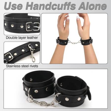 Handcuffs Open Leg Thigh Ankle Cuff Sex Toy Set