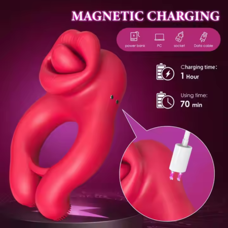 Licking Vibrating Cock Ring For Couples