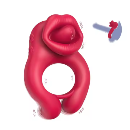 Licking Vibrating Cock Ring For Couples