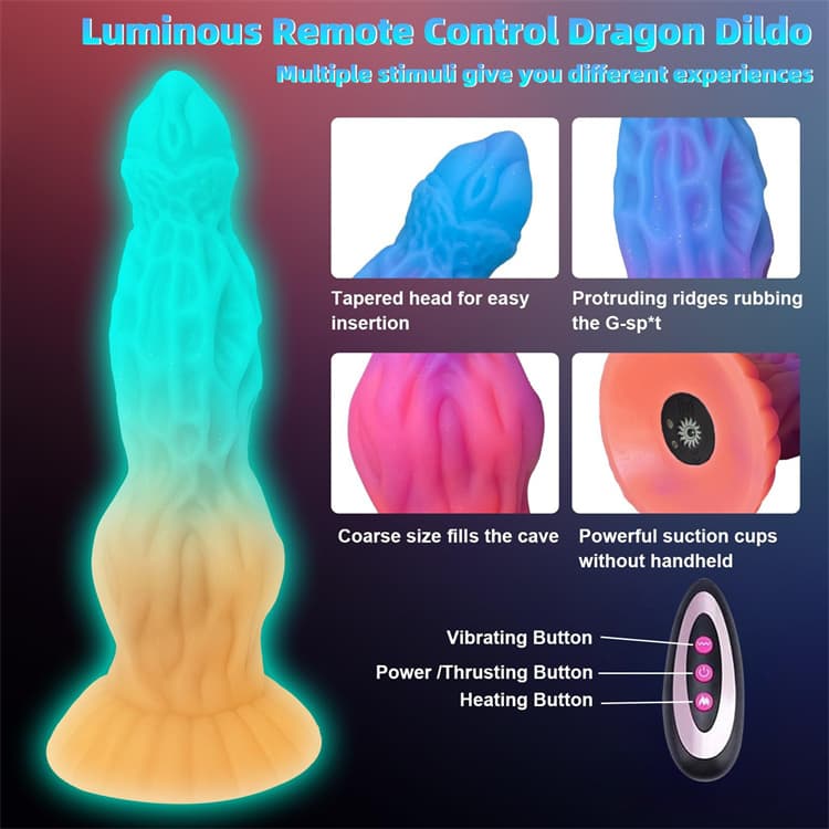 Huge Monster Thrusting Dildo Luminous Dog Knot Dildos - Image 3