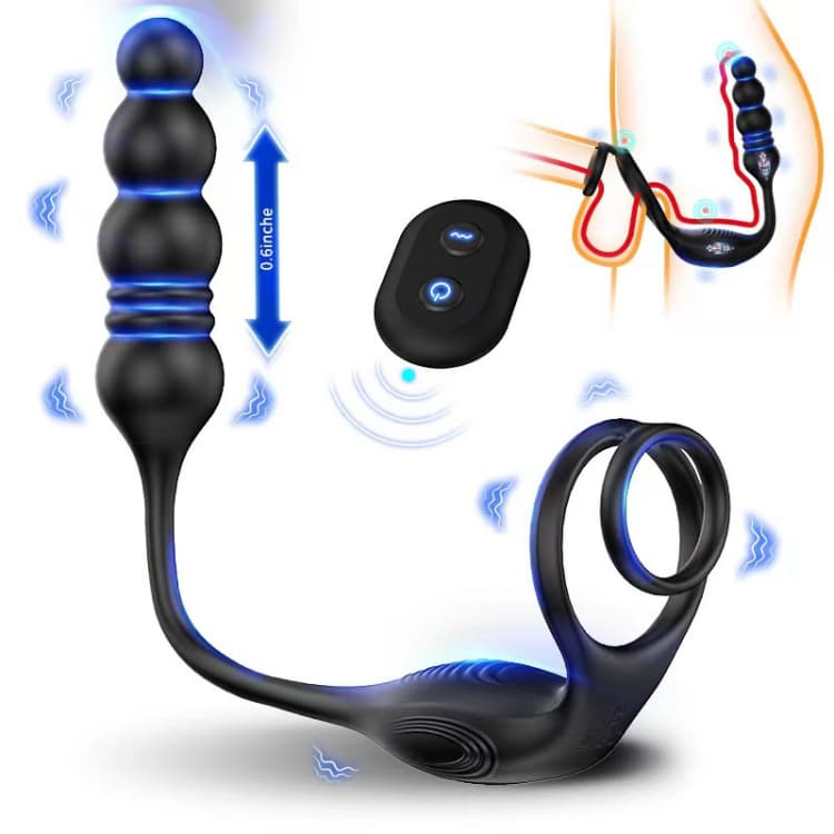 Wireless Remote Control Modes 3 in 1 Prostate Testicles Stimulator