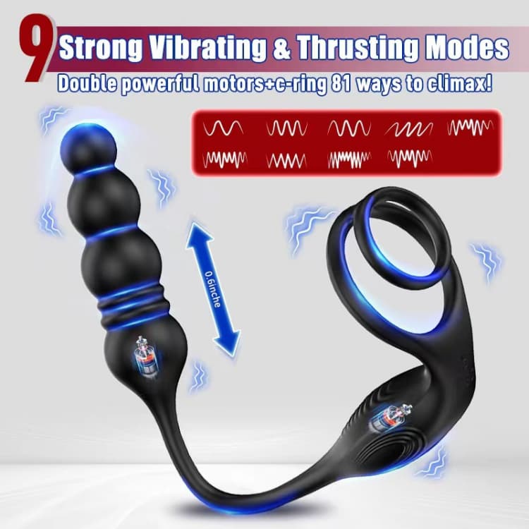 Wireless Remote Control Modes 3 in 1 Prostate Testicles Stimulator - Image 3