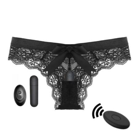 Black Panty With Mini Bullet Vibrator