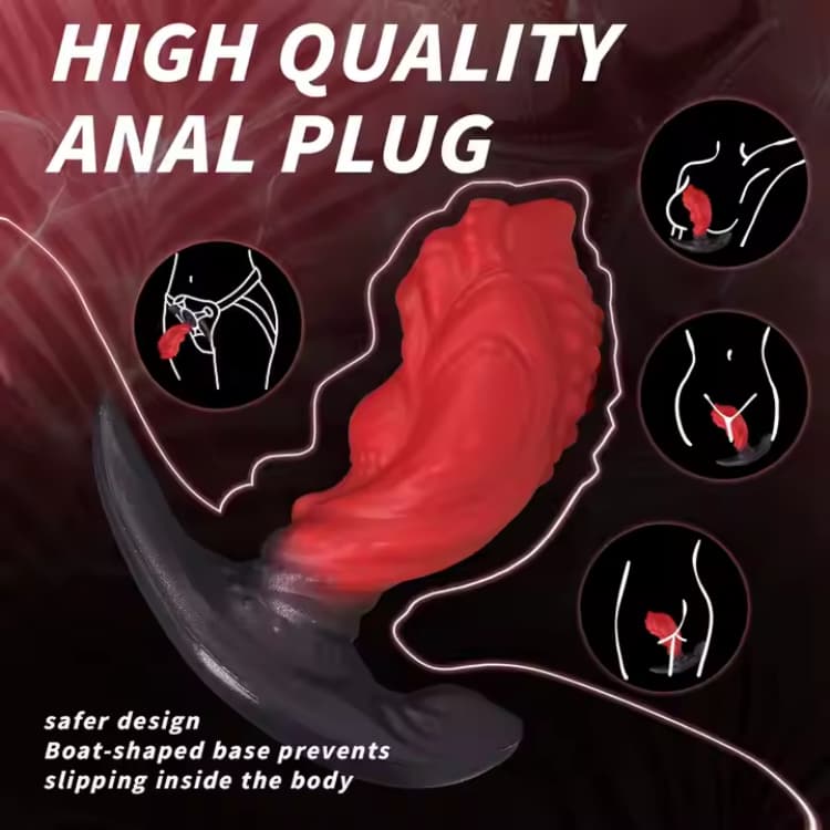 3 SIZE Silicone Pellets Large Monster Dildo Butt Plug - Image 4