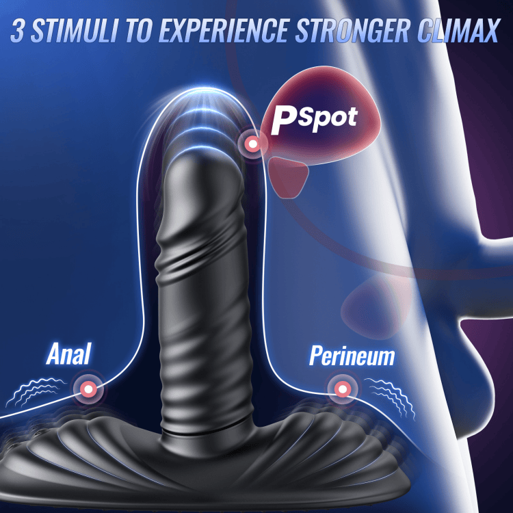 Vibrating Prostate Massager Men's Telescopic Anal Plug - Image 4