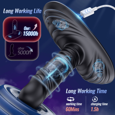 Vibrating Prostate Massager Men's Telescopic Anal Plug