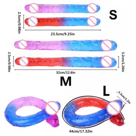 Soft TPE Double Head Jelly Dildo