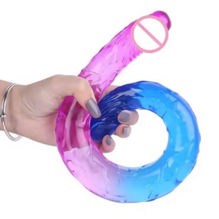 Soft TPE Double Head Jelly Dildo