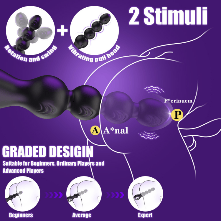 Rotating Pull Ring String Bead Prostate Vibration - Image 2