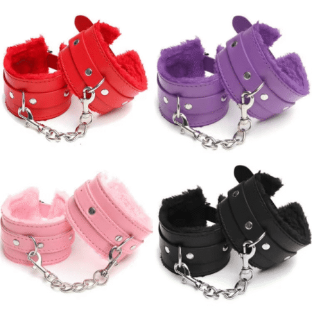 Adjustable PU Leather Plush Handcuff Ankle Cuff