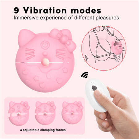 Kitty Cat Nipple Clamp Vibrator
