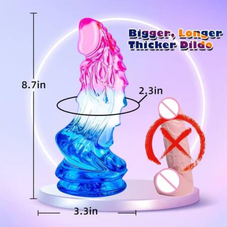 Transparent Alien Dildo With Strong Suction Cup