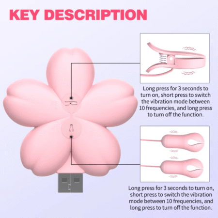 Nipple Clitoral Stimulation Breast Clips Clamp Vibrator for Women