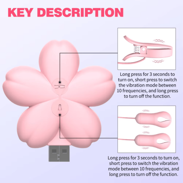 Nipple Clitoral Stimulation Breast Clips Clamp Vibrator for Women - Image 2