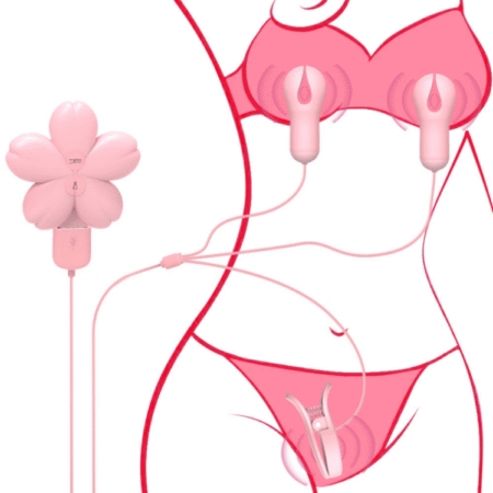 Nipple Clitoral Stimulation Breast Clips Clamp Vibrator for Women