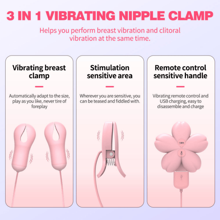 Nipple Clitoral Stimulation Breast Clips Clamp Vibrator for Women - Image 4