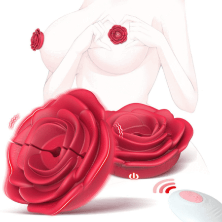 Gelances Rose Nipple Clamps Vibrator Sex Toys