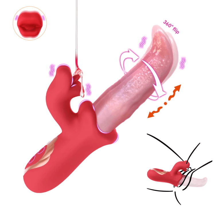 Women's Tongue Vibrator G-Spot Clitoral Stimulator