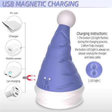 Rechargeable Christmas Hat Vibrator